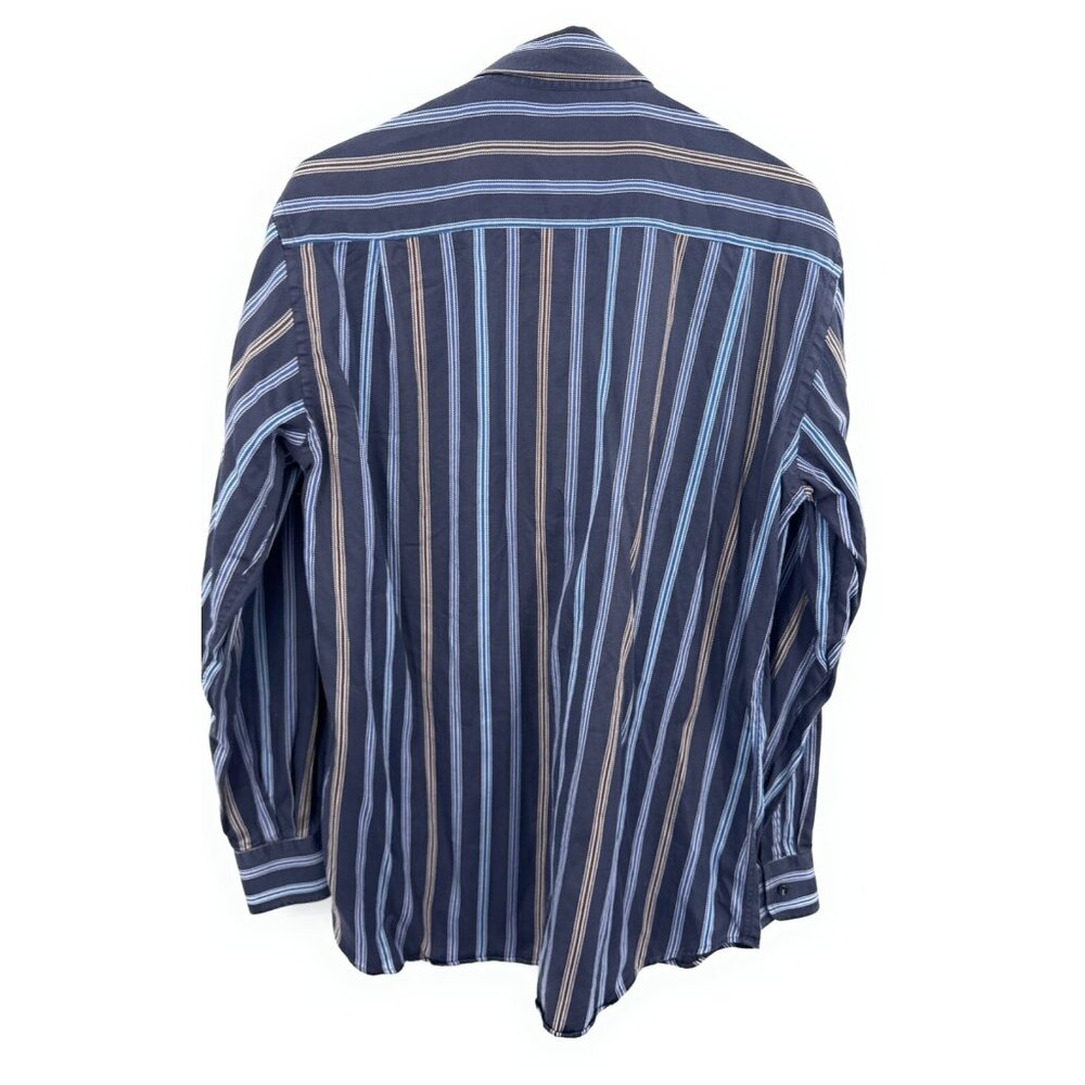 Paul & Shark Yachting Button‎ Up Shirt Men's Size M Long Sleeve Striped Cotton - Picture 3 of 4